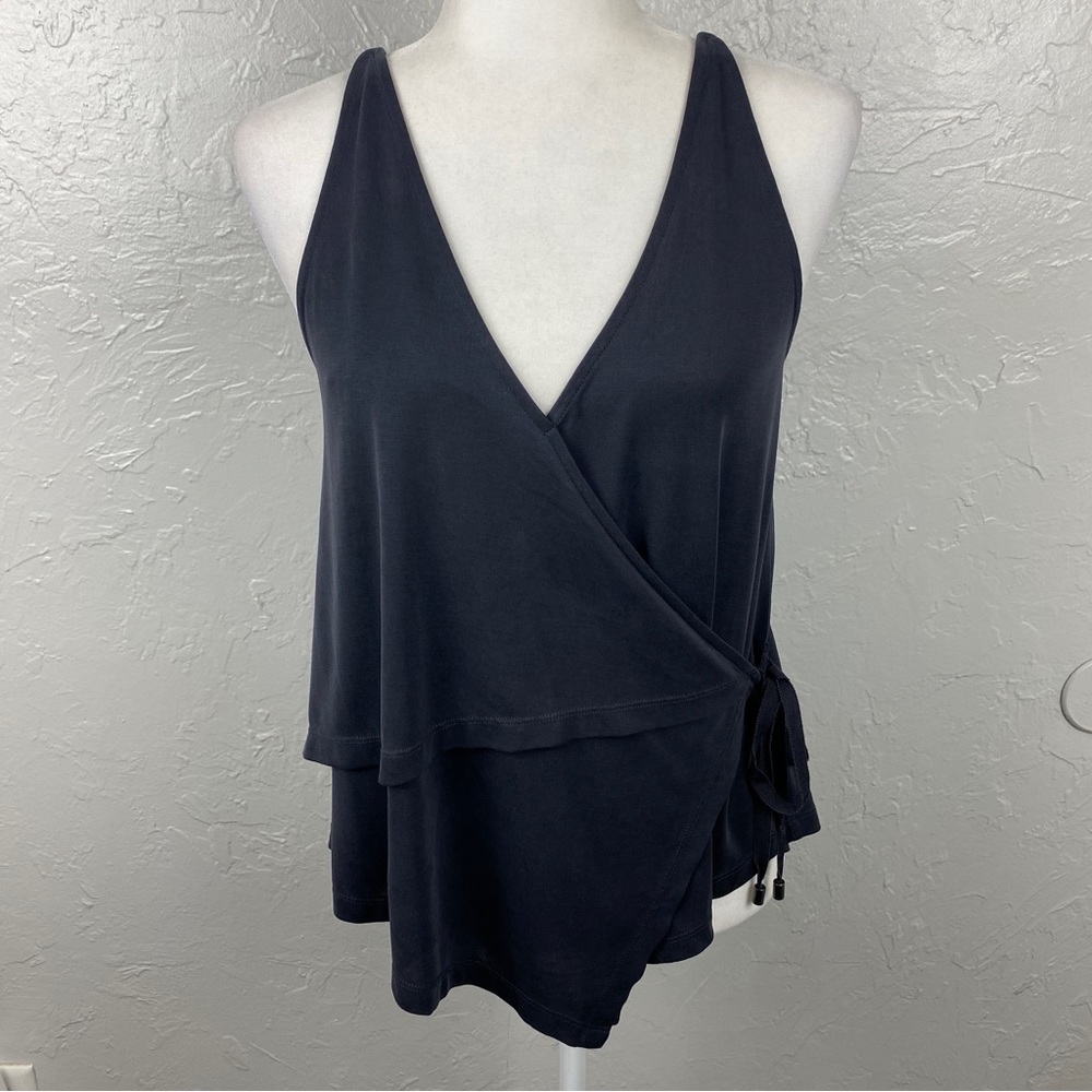 Free People slate gray Babetown Wrap tank XS - Picture 1 of 11